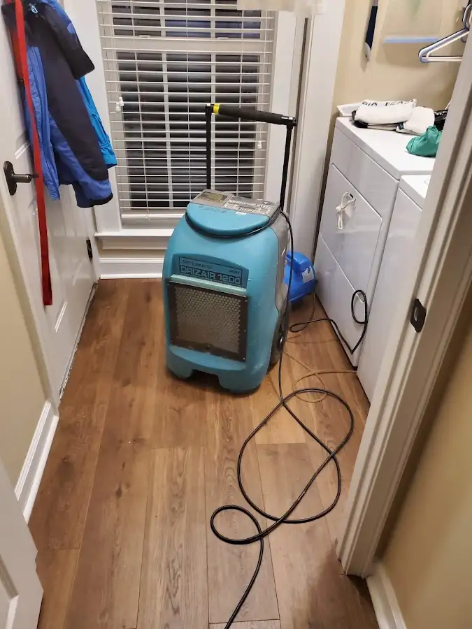 Commercial dehumidifier deployed for Flood Damage Cleanup in Buffalo